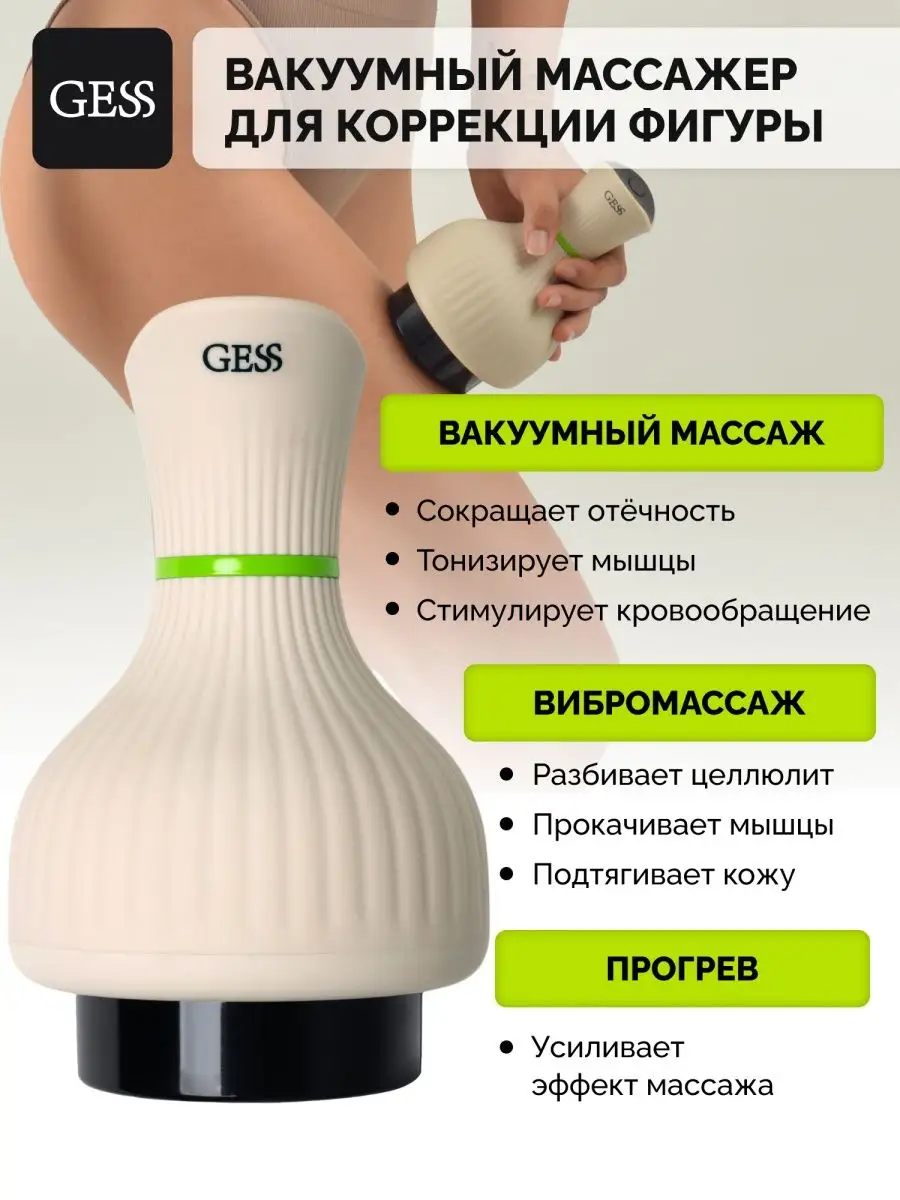 Вакуумный антицеллюлитный массажер для тела Body Tonus Gess 127880385  купить за 3 534 ₽ в интернет-магазине Wildberries