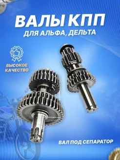 Валы КПП с шестернями для мопеда Альфа, Дельта(сепаратор) ScooterSpares 128496500 купить за 1 515 ₽ в интернет-магазине Wildberries