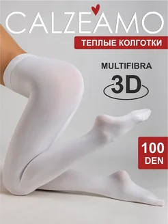 колготки женские теплые зимние 100 ден CALZEAMO 128565201 купить за 482 ₽ в интернет-магазине Wildberries