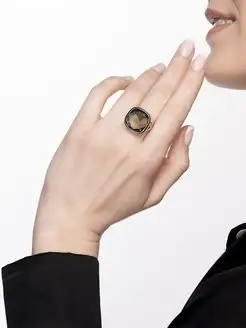 Кольцо серебро с камнем раухтопаз VG jewelry 128568864 купить за 2 947 ₽ в интернет-магазине Wildberries