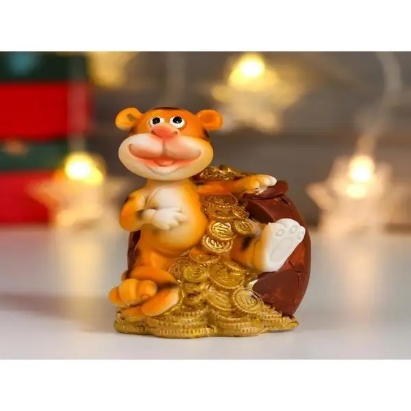 Копилка «Тигренок с мешком» 10,5х7х7 см