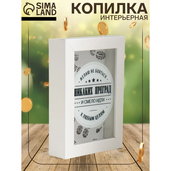 Копилка «Никаких преград» 17х12х3,8 см
