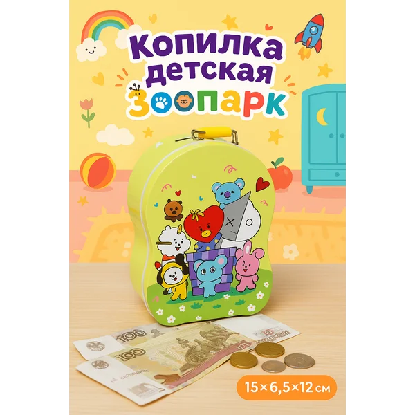 Копилка детская зоопарк