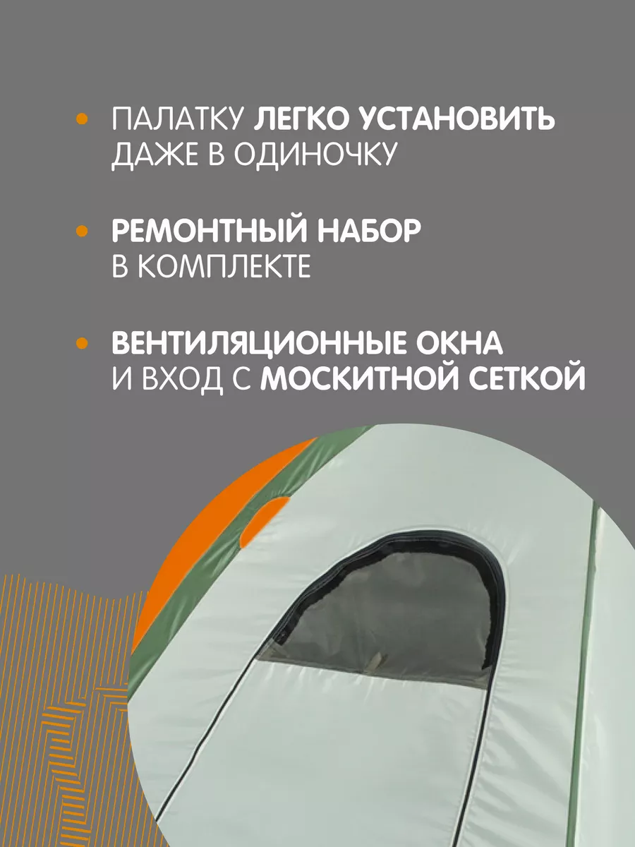 Палатка 3-местная Dome 3 OUTVENTURE 128764997 купить за 5 125 ₽ в  интернет-магазине Wildberries