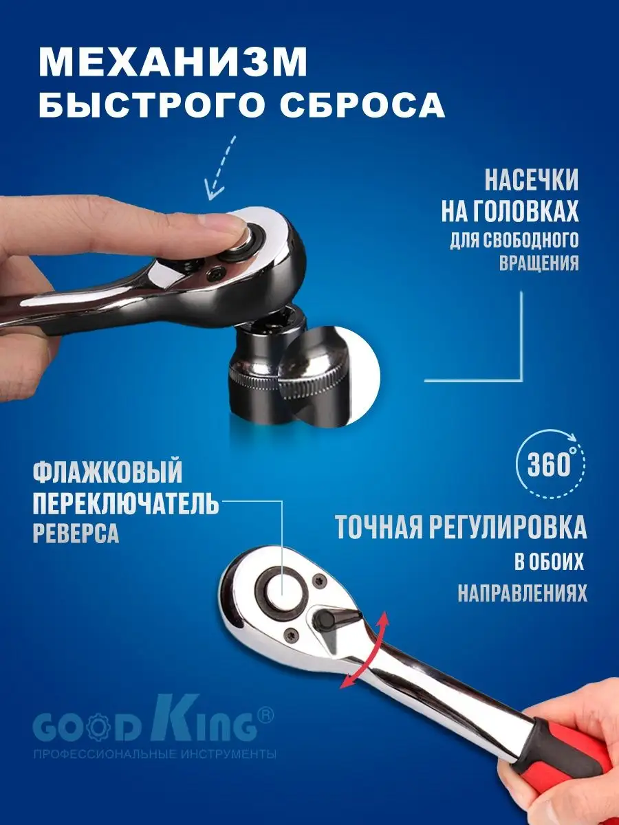 Набор инструментов в кейсе 142предмета GOODKING 128775707 купить за 8 307 ₽  в интернет-магазине Wildberries