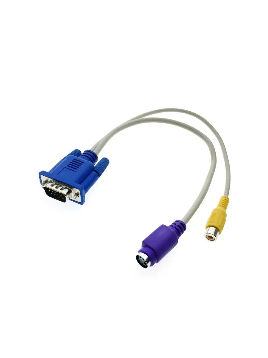 Переходник (провод) штекер DVI - гнездо HDMI + 3 гнезда RCA