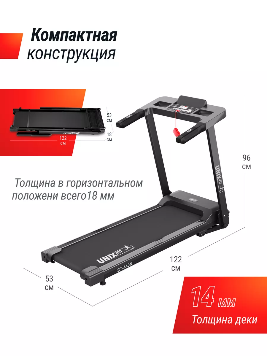 Беговая дорожка ST-440N бесконтактное управление Unix Fit 128841824 купить  за 28 779 ₽ в интернет-магазине Wildberries