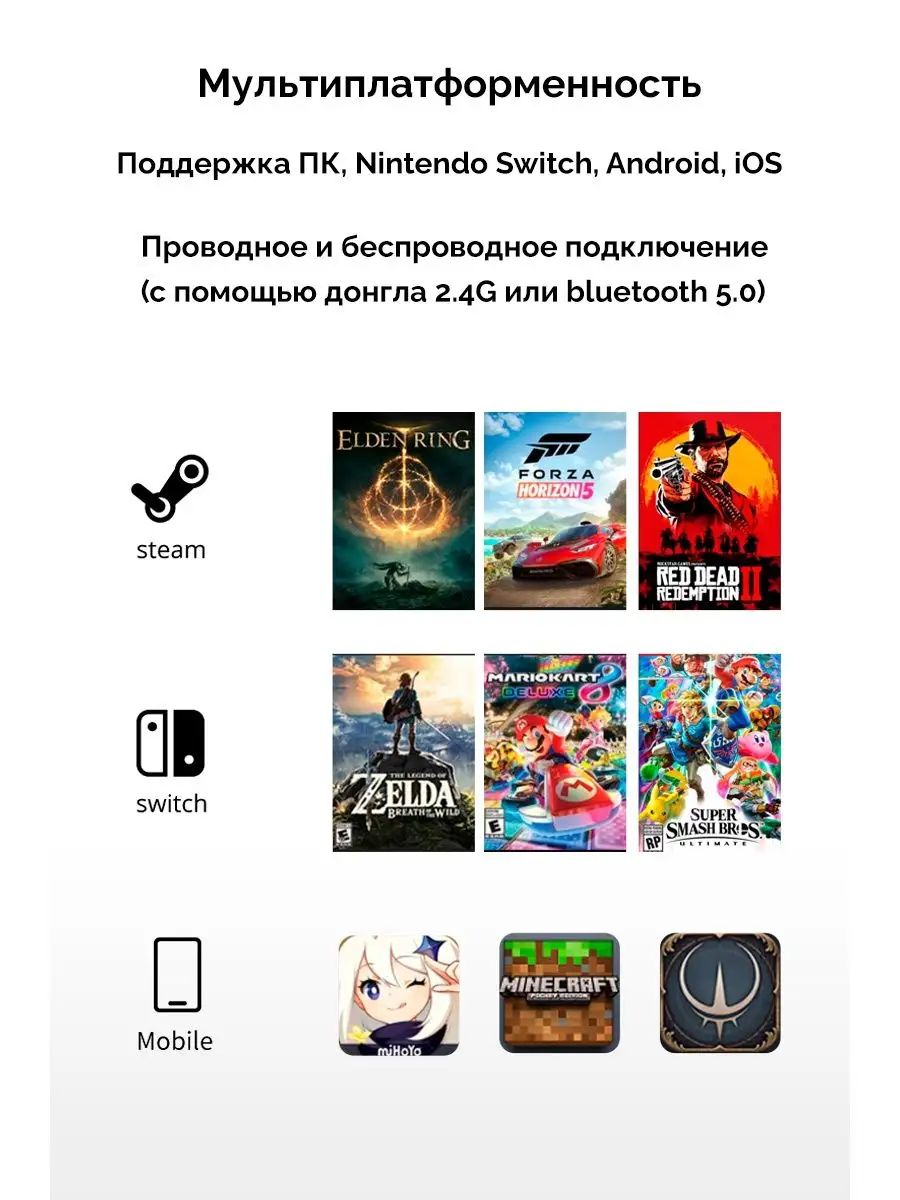 Геймпад Flydigi APEX 3 (PC, Android, Apple, Nintendo Switch) Flydigi  130000098 купить в интернет-магазине Wildberries