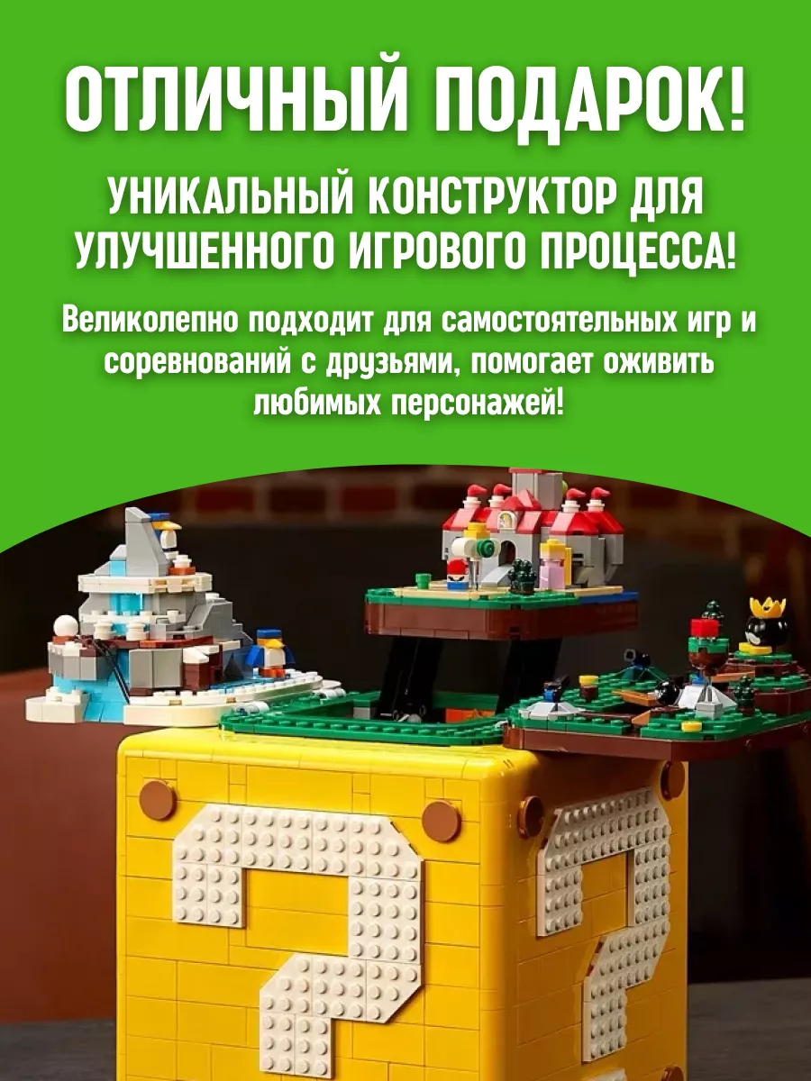 Конструктор набор Super Mario Блок Знак вопроса аналог LEGO LEGO 130013788  купить за 4 207 ₽ в интернет-магазине Wildberries