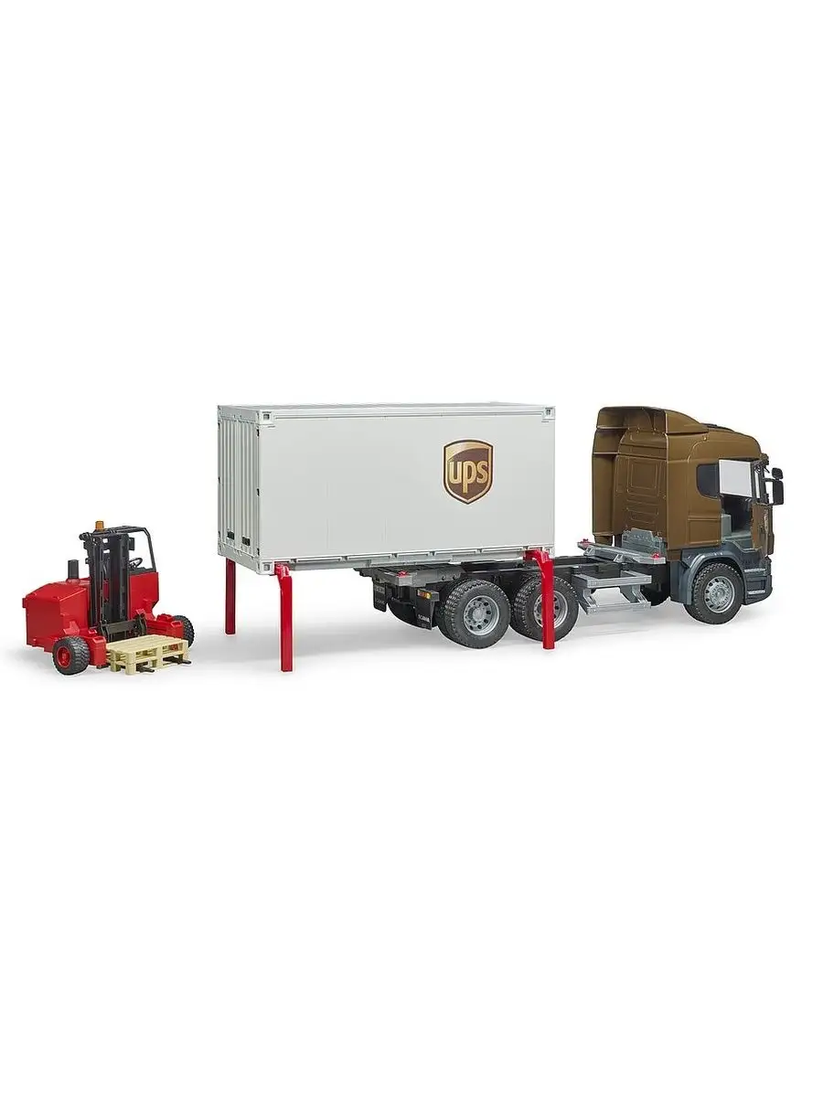 Логистический фургон UPS Scania с погрузчиком Bruder 03581 Bruder 130167804  купить за 12 081 ₽ в интернет-магазине Wildberries