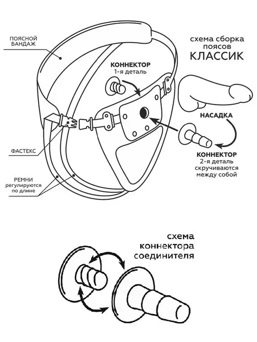 Trestsex Насадка фаллоимитатор на страпон харнесс 22.5см, черный, фото 5