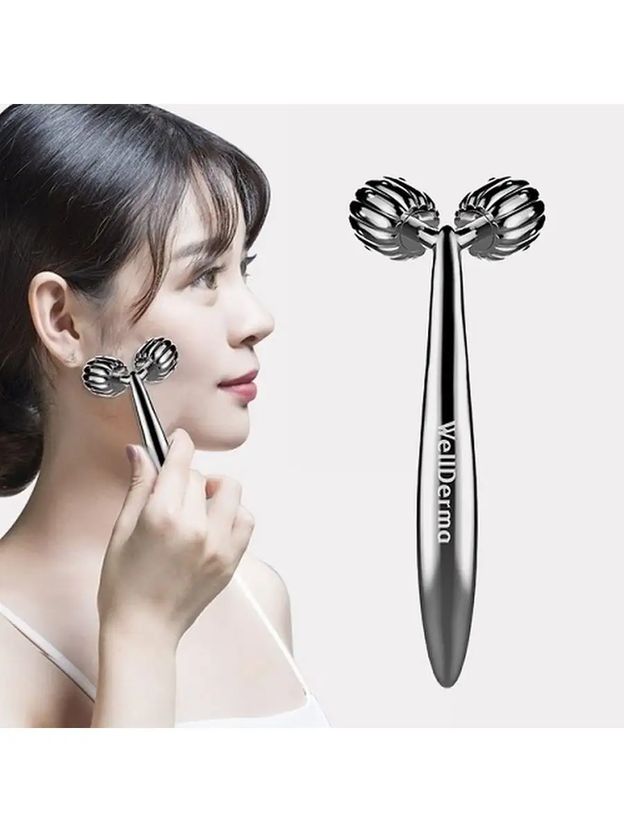 Роликовый массажер для лица Face Lifting Roller WELLDERMA 131182670 купить  за 1 053 ₽ в интернет-магазине Wildberries