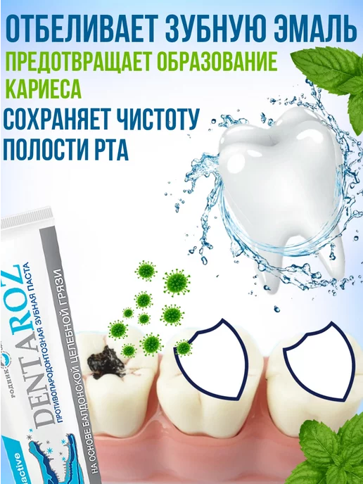 Родник Здоровья Зубная паста Dentaroz против пародонтоза мятная, вариант, фото 2